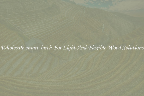 Wholesale enviro birch For Light And Flexible Wood Solutions
