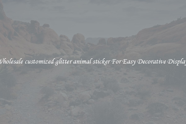 Wholesale customized glitter animal sticker For Easy Decorative Displays