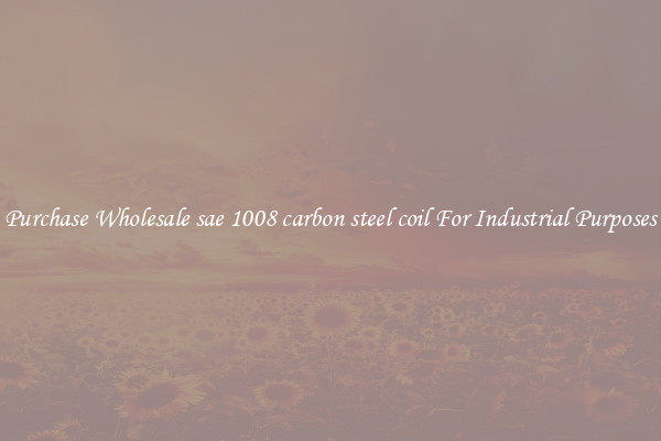 Purchase Wholesale sae 1008 carbon steel coil For Industrial Purposes
