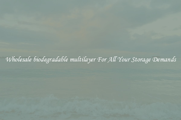Wholesale biodegradable multilayer For All Your Storage Demands