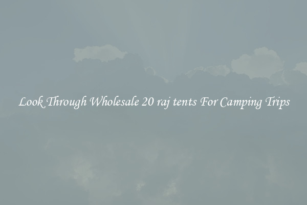 Look Through Wholesale 20 raj tents For Camping Trips