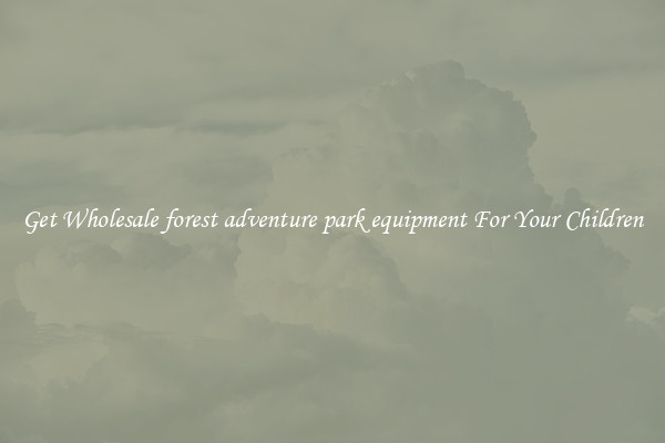 Get Wholesale forest adventure park equipment For Your Children