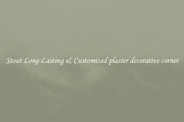 Stout Long-Lasting & Customized plaster decorative corner