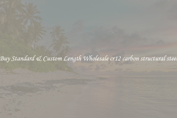 Buy Standard & Custom Length Wholesale cr12 carbon structural steel