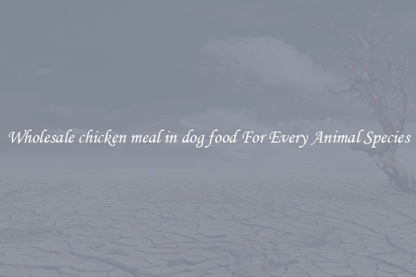 Wholesale chicken meal in dog food For Every Animal Species