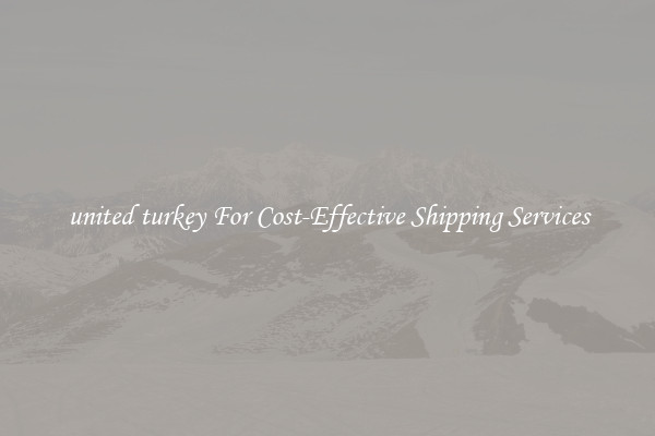 united turkey For Cost-Effective Shipping Services